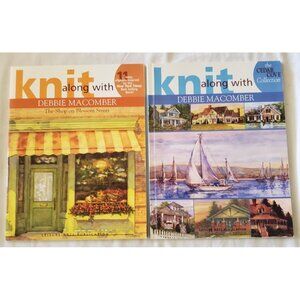 2 Knit Along With Debbie Macomber Book Lot Cedar Cove & Shop on Blossom Street